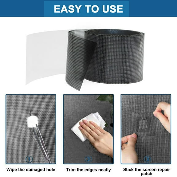 Self Adhesive Window Screen Mesh Repair Patch Anti Insect Fly Net Fixing Sticker For Door Window Screen Hole Mending