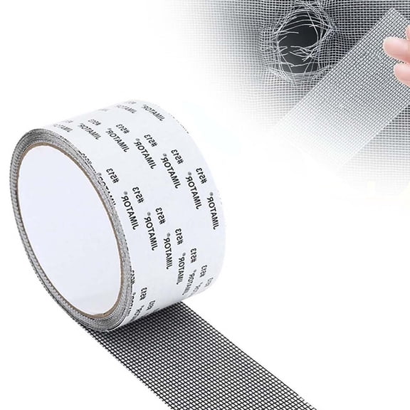 Self-Adhesive Window Screen Repair Tape,Fixes Holes and Tears in Mesh Screens,Strong Adhesive for Mosquito Net and Loophole Repair,Waterproof and Durable,Clear Tape Blends with Screen