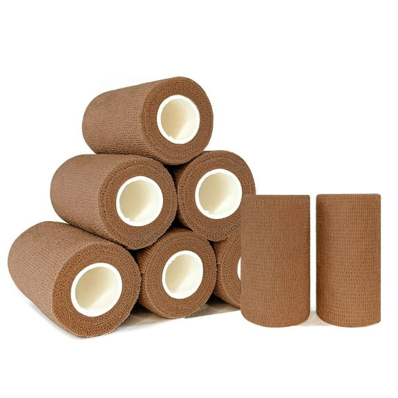 Self Adhesive Wrap Cohesive Wrap Bandages 8 Count 3" x 5 Yards, Medical Tape, Adhesive Flexible Breathable First Aid Non Woven Rolls