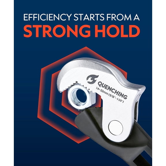 Self-Adjusting Crowfoot Wrench Set – 3-Piece Kit Fits 1/4", 3/8", 1/2" Drives, Covers 5–32mm, Replaces Multiple Fixed-Size Wrenches