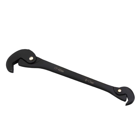 Self-Adjusting Dual Head Wrench, 0.3-1.7 in / 8-42 mm Multi-Size Fit Wrench with Chrome Vanadium Steel, Quick Adjust Tool for Home Improvement, Car Repair, Pipe Bending