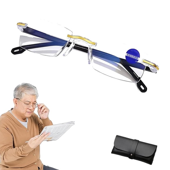 Self-Adjusting Glasses, Clarity Blue Glasses, Intelligent Auto Focus Glasses for Men and Women, UV Protection