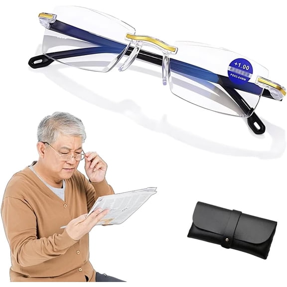 Self-Adjusting Glasses, Clarity Blue Glasses, Intelligent Auto Focus Glasses for Men and Women, UV Protection