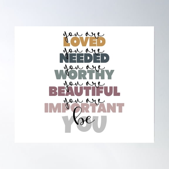 Self Affirmations Poster Wall Art, Modern Wall Decor, 16x24 UNFRAMED