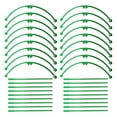 thumbnail image 1 of Self-Assembling Plant Support Cage for Climbing Plants - 6" Diameter Flowering Tomato Cage with Ground Stakes & Adjustable Rings (6-Set)​, 1 of 2