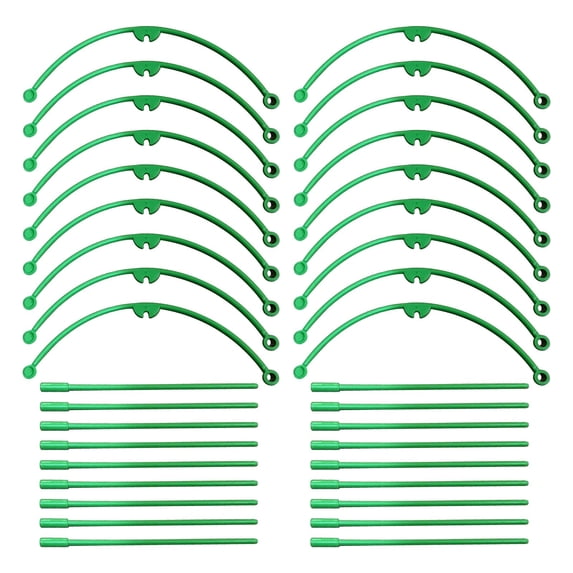 Self-Assembling Plant Support Cage for Climbing Plants - 6" Diameter Flowering Tomato Cage with Ground Stakes & Adjustable Rings (6-Set)