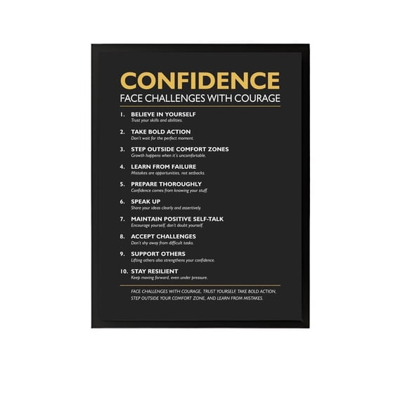 Self Belief Motivational Poster Confidence Quote Art for Teen Bedroom Dorm Room Positive Affirmation Wall Decor