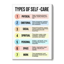 Self Care Canvas Wall Art poster,Inspirational Mental Health Wall Decor for Therapy Office School Nursery Counselor Office Home