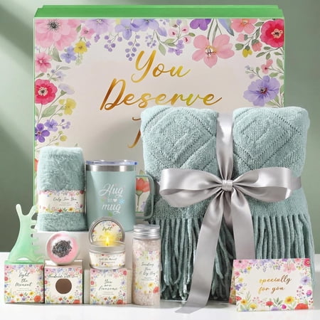 Self Care Gifts for Women,Get Well Soon Gift Baskets for Women,Birthday Gift for Best Friend,Thinking of You Care Package,Relaxing Spa Gift Set for Wife, Mom,Girlfriend,Unique Valentine’s Day