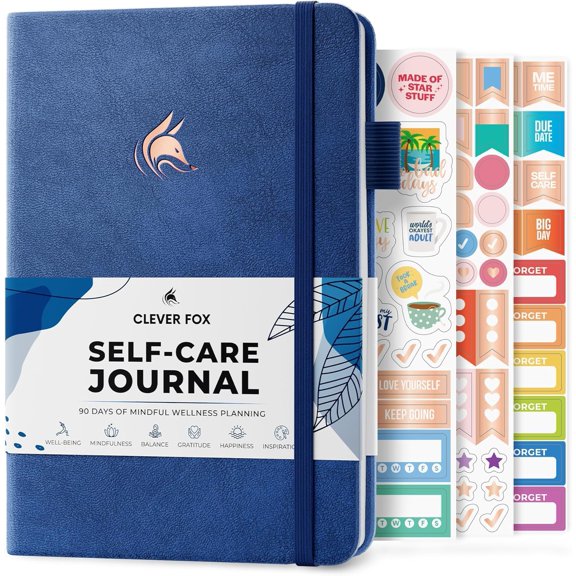 Self-Care Journal  Daily Reflection Notebook  Mental Health & Personal Development Planner, Meditation & Mood Log, A5 (Mystic Blue)