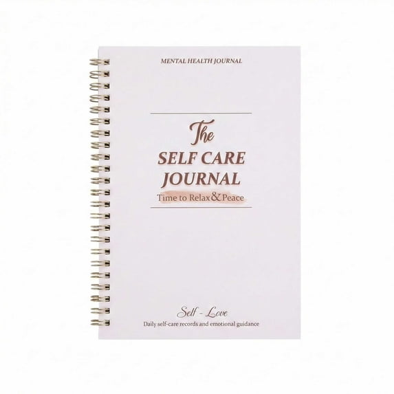 The Self Care Journal Mental Health Journal, Designed For Daily Reflection With Smooth Spiral Binding And Thick Pages, Suitable For Those Seeking Calm Rituals And Emotional