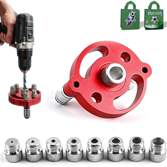 Self Centering Doweling Jig  Precision Drill Guide for Flawless Woodworking Joints 2/3/4/5/6/7/8/9/10mm, Handheld Jig, Flawless Woodworking Joints for Shelf Building, Joinery & Diy Home