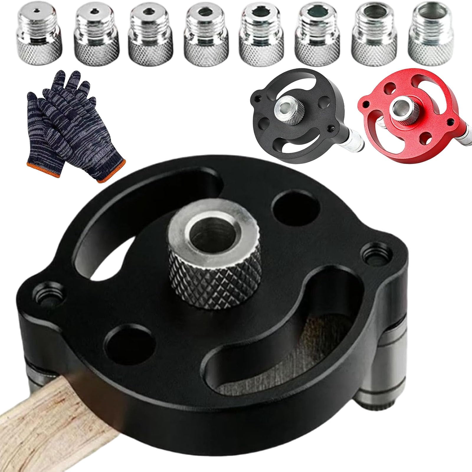 Self-Centering Doweling Jig – Precision Drill Guide for Flawless Woodworking Joints 3/4/5/6/7/8/9/10mm, Handheld Adjustable Alignment Jig, Cabinet Furniture Carpentry DIY Tool