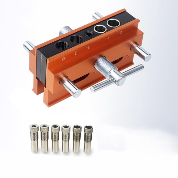 Self - Centering Hole Punch Locator Set with Doweling Jig for Woodworking