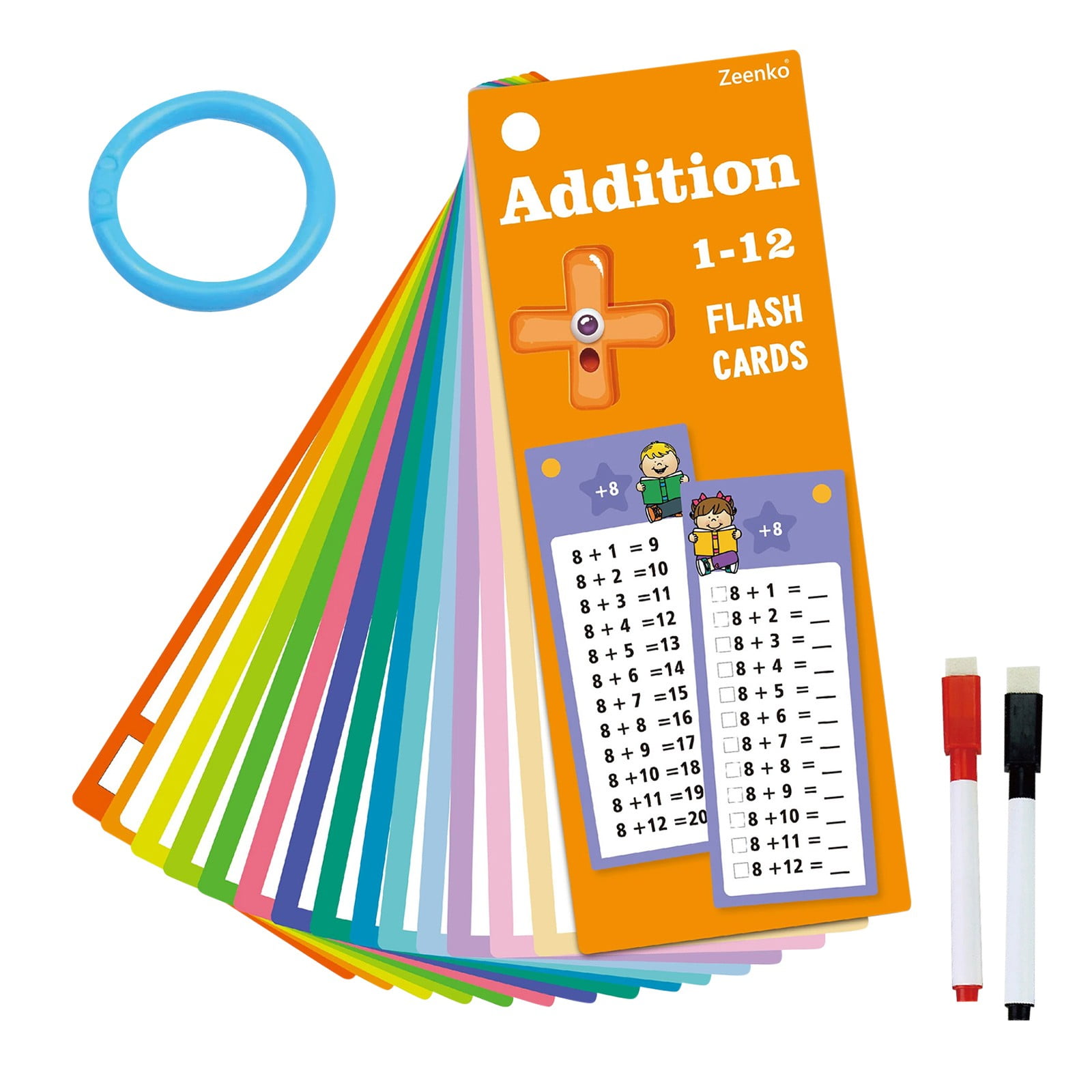 Self Check Memory Card Multiplication Flashcard Math, Reusable Wipe ...