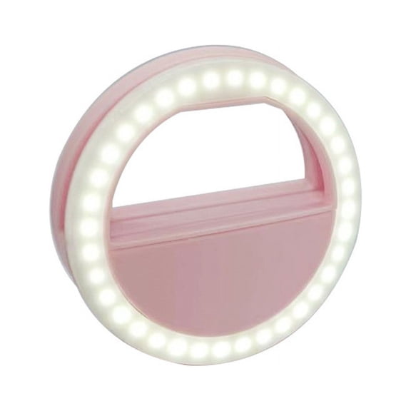 Self Circular Light, Portable Clip Light for Selfies, Adjustable Brightness Phone Light, Soft Lighting for Makeup and Streaming