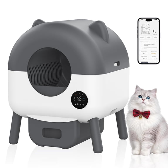 Self-Cleaning Cat Litter Box, 76L Large Capacity Automatic Litter Box with App Control, Safety Sensors, Odor Free, Quiet Operation