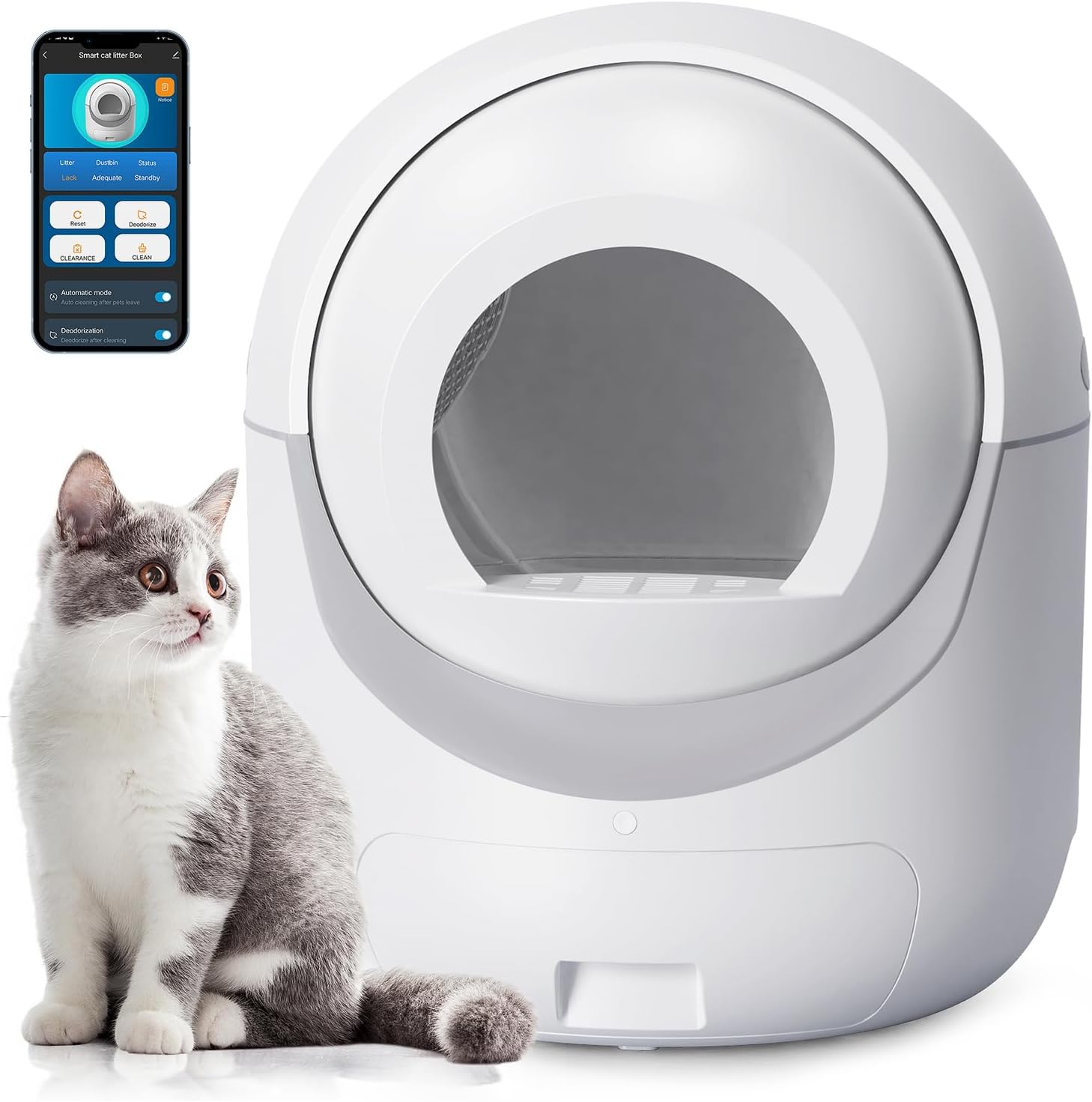 Self Cleaning Cat Litter Box, Automatic Cat Litter Box with APP Control