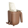thumbnail image 1 of Self-Cleaning Cat Litter Bucket with Sand Leakage Function Portable Storage Container for Indoor Use, 24x19 cm, Coffee, 1 of 7