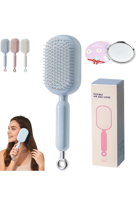 Self Cleaning Hair Brush, Retractable Hair Brush, Easy Clean,Massage Comb With Retractable Bristles,One-pull Clean Anti Static Brushs, Hairs Styling Tools for All Hairs Types(1PC Blue)