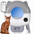 thumbnail image 1 of Self Cleaning Litter Box, 76L Large Capacity Automatic Cat Litter Box for Multiple Cats, Electric Cat Litters Box App Control, Multiple Safety Protection, Built-in LED Lights, 1 Roll Garbage Bags, 1 of 7