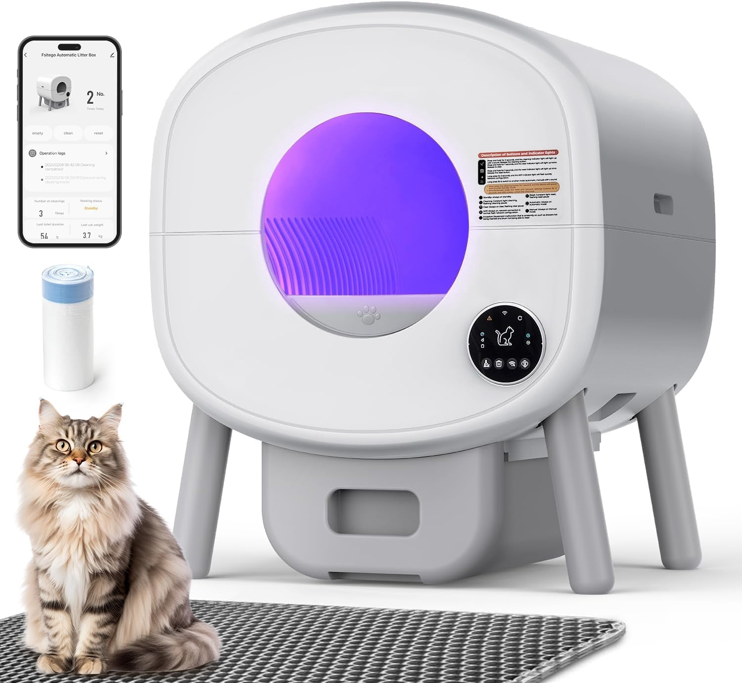 Self Cleaning Litter Boxes For Cats Smart Self-Cleaning Litter Box With ...