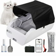 TAKOYI Self-Cleaning Litter Box,Smart Cat Litter Box Wide Opening for All Sizes of Cats with Power Saving Feature - with Tent