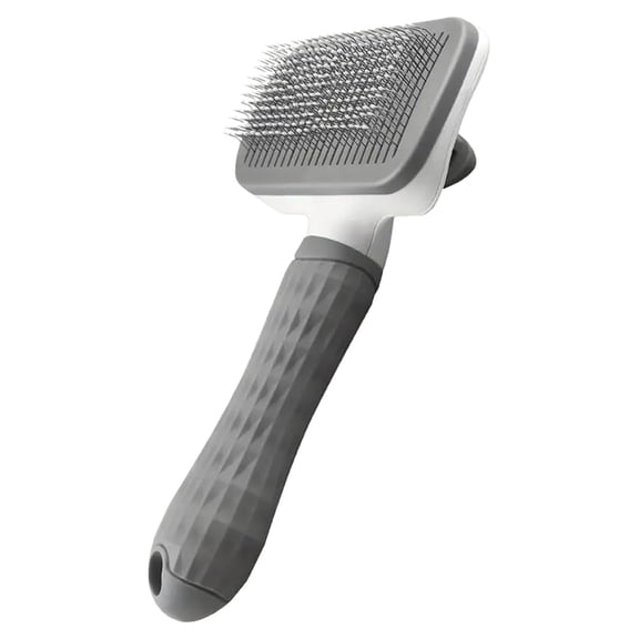 Self Cleaning Pet Grooming Brush for Dogs and Cats - Bent Needle Design for Shedding and Massage Easy to Clean Durable Construction