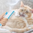thumbnail image 1 of Pet Supplies Pet Hair Removal Comb Flea Comb Cat Grooming Brush with Release Button for Indoor Cats and Dogs Shedding Cleaning and Hair Removal, 1 of 4