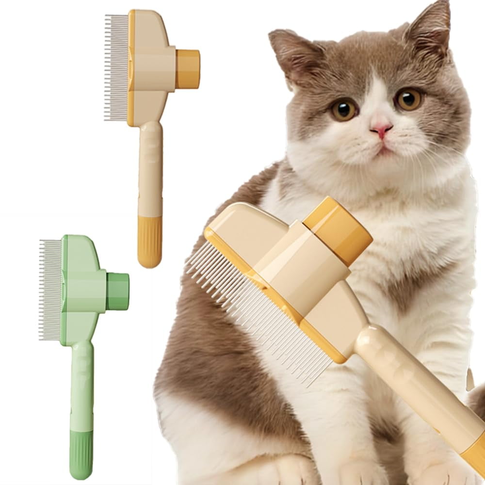 Picture of Self Cleaning Slicker Brush, Dog Cat Bunny Pet Grooming Shedding Brush ...