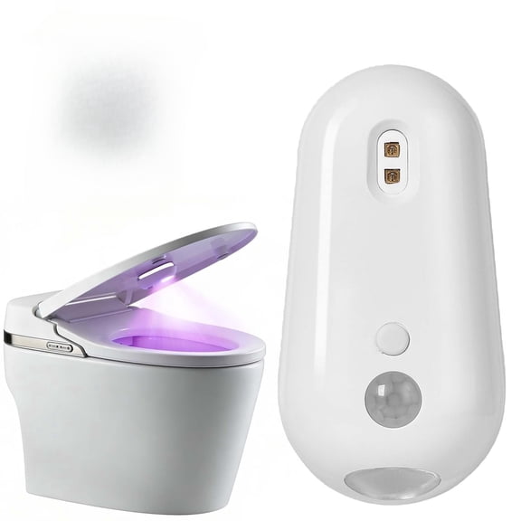 Self Cleaning UV Toilet Sensor Light, Waterproof Deodorizing Toilet Cleaning Light, Motion Activated, Rechargeable, Adhesive Mounted, Suitable for Toilets, Washing Machines and Shoe Cabinets
