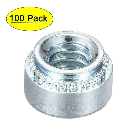 Self -Clinching Nuts,1/4-20x0.22-Inch Carbon Steel Rivet Nut Round Head Steel Metal Sheet Mounting Fastener 100pcs