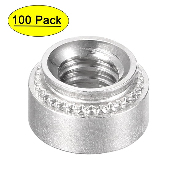 Self -Clinching Nuts,1/4-20x0.25-Inch Stainless Steel Rivet Nut Round Head Steel Metal Sheet Mounting Fastener 100pcs