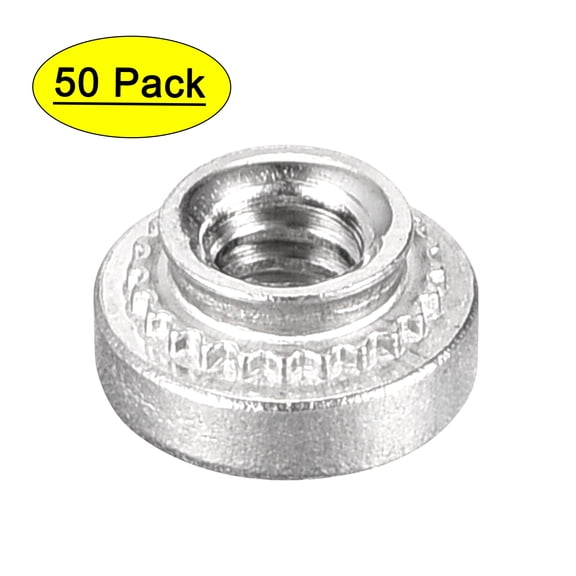 Self -Clinching Nuts,#4-40x0.11-Inch Stainless Steel Rivet Nut Round Head Steel Metal Sheet Mounting Fastener 50pcs
