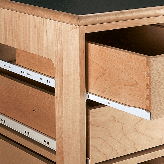 Self-Close Euro Drawer Slide - Pack of 4 Residential Use, Standard Application
