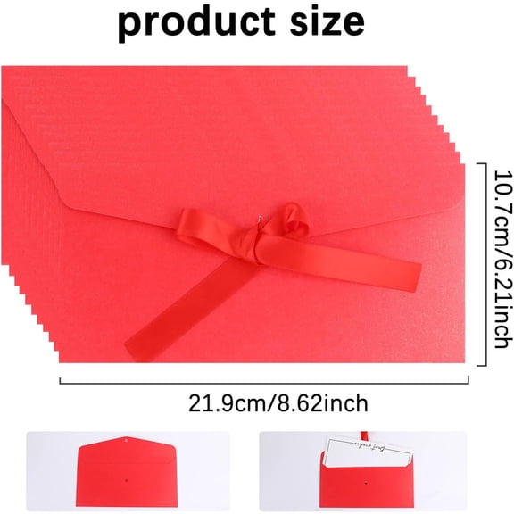 Self-Closing Bow Tie Envelopes, 20-Pack A2 Size with No Glue Needed, Secure Closure for Invitations, Mail and Gift Cards