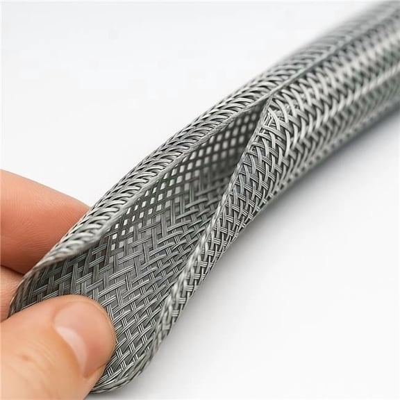 Self Closing Braided Wrap - Gray - 0.25 in. x 100 ft. - Durable Protection