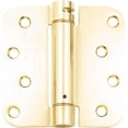thumbnail image 1 of Self-Closing Door Hinge, 4 Inches, 5/8" Radius Corner, Polished Brass by Stone Harbor Hardware, 1 of 29