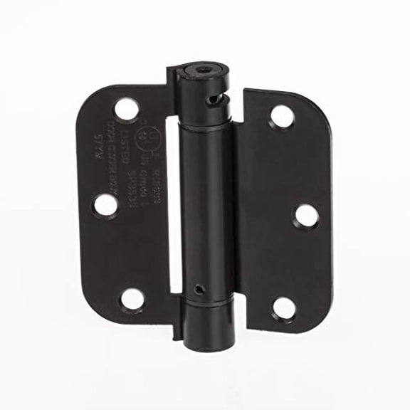 Self Closing Door Hinges, 2 Pack, Oil Rubbed Bronze - 3 1/2 x 3 1/2 Inch Interior Spring Hinges for Doors