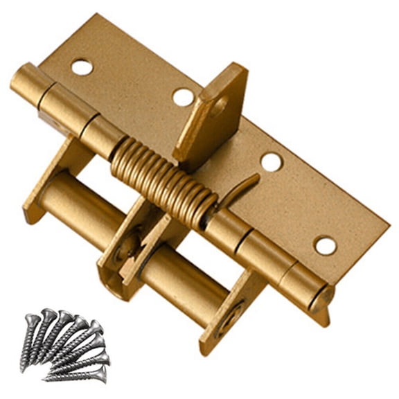 Self Closing Door Hinges 90 Degree Positioning Heavy Duty Automatic Spring Hinge for Front Doors in Black Silver Gold 10x6.5cm