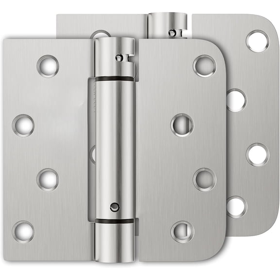 Self Closing Door Hinges, Spring Loaded Hinges with Square & Radius Corners, Adjustable Tension for Garage, Front Door, for Left and Right Hand Door