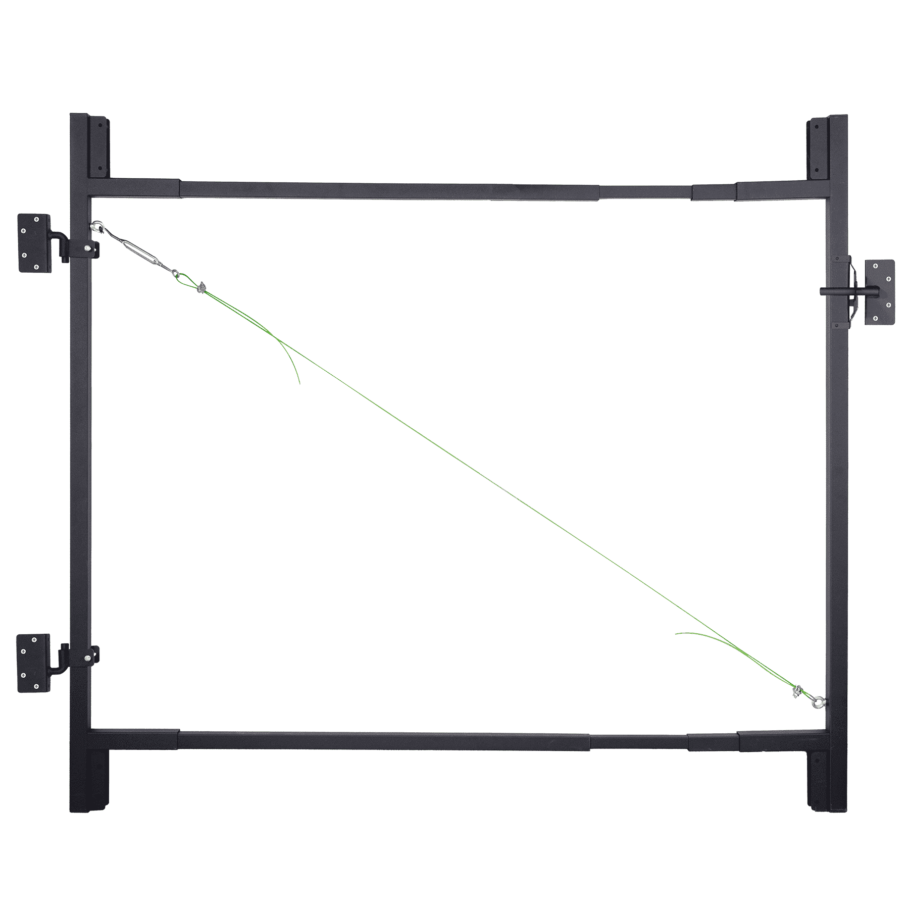 Cxforste Self-Closing Fence Gate Frame Kit, Adjustable 36-72 inch DIY Heavy-Duty Black Steel for 1x4 2x4 Wood