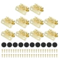 thumbnail image 1 of Uxcell Self-Closing Cabinet Hinges Semi-Overlay, Semi Concealed Flush Face Mount Cabinet Hinge with Screw Gold Tone, 1 of 7