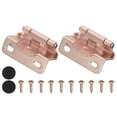 thumbnail image 1 of Uxcell Self-Closing Cabinet Hinges Semi-Overlay, Semi Concealed Flush Face Mount Cabinet Hinge with Screws Copper Tone, 1 of 7