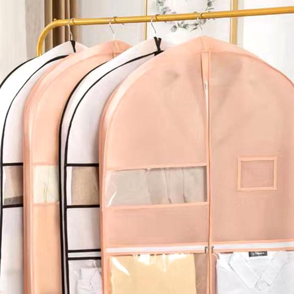 Self Compression Hanging Garment Bag for Travel and Home Closet Organization Free Storage Solution