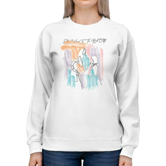 Self Confidence Art Sweatshirt Women -Image by Shutterstock, Female Small