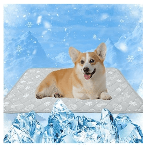 Self Cooling Mat for Dog, 28x39 Arc-Chill Cooling Fiber & Endothermic Color Changing Pet Cooling Pad, Foldable & Washable Non-Toxic Summer Pet Blanket