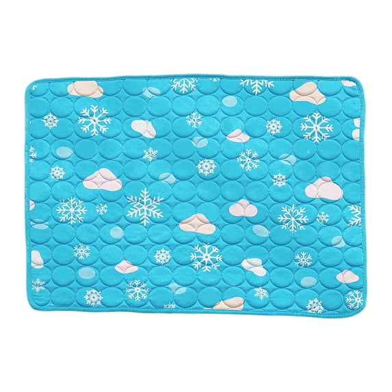 Self-Cooling Pet Ice Mat, Breathable Non-Slip Summer Cooling Pad for Cats Dogs, Washable Pet Sleeping Cushion, Soft Printed Cold Bed for Small Medium Large Puppy Kitten Indoor Rest