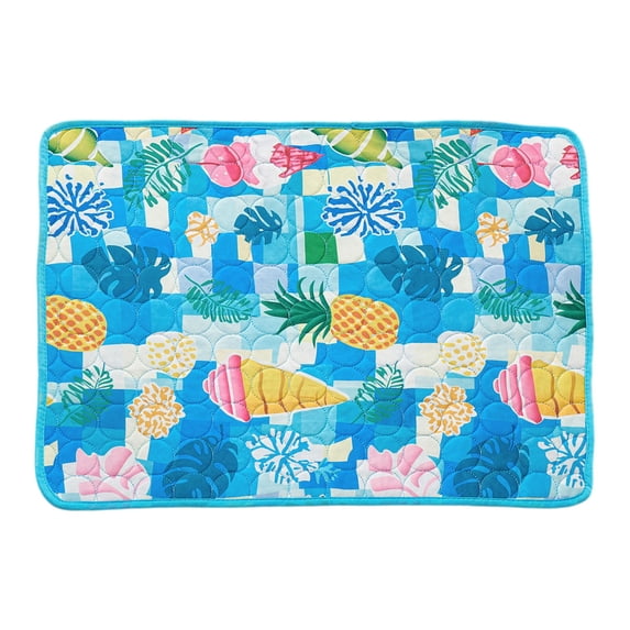 Self-Cooling Pet Ice Mat, Breathable Non-Slip Summer Cooling Pad for Cats Dogs, Washable Pet Sleeping Cushion, Soft Printed Cold Bed for Small Medium Large Puppy Kitten Indoor Rest