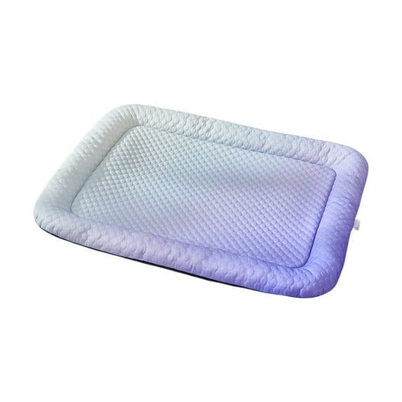 Self-Cooling Pet Ice Pad - 15.75x11.81in Summer Cooling Mat with Gel Bead Technology for Dogs/Cats, Machine Washable Multicolor Pet Bed(Purple)